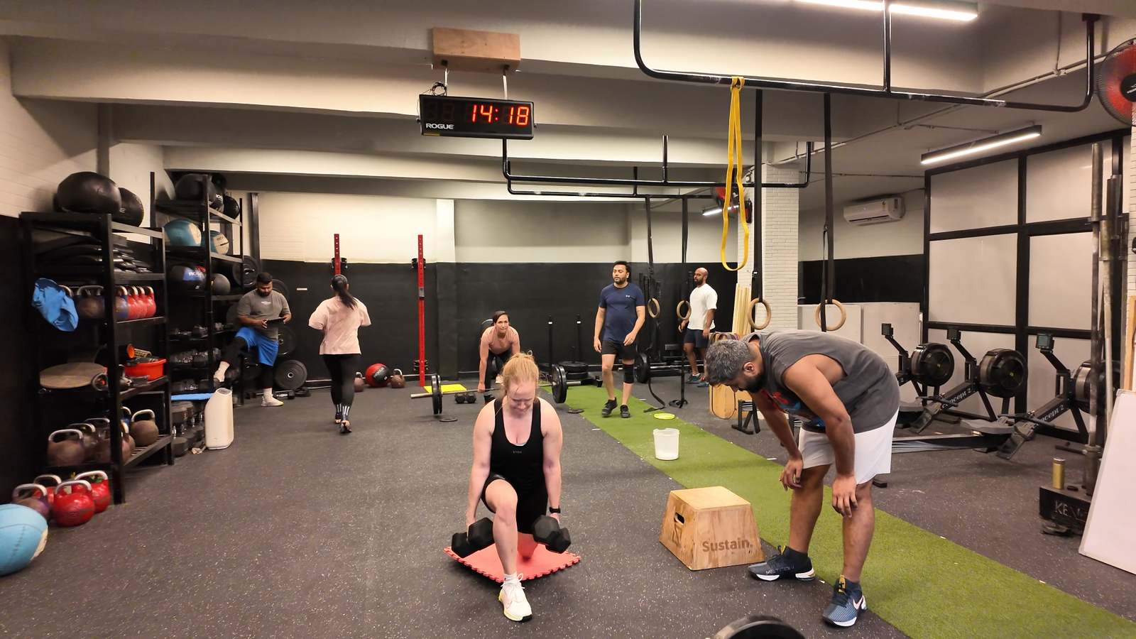 Members training inside The Boxx studio