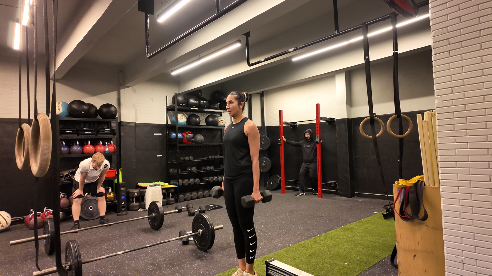 Athletes working through a conditioning piece at The Boxx